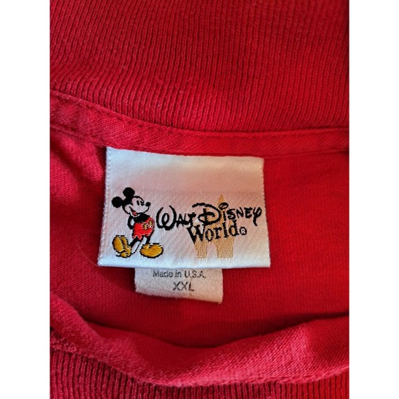 Walt Disney World Red Sweater with Christmas Mickey Embroidered on Collar Sz XXL - Picture 5 of 6